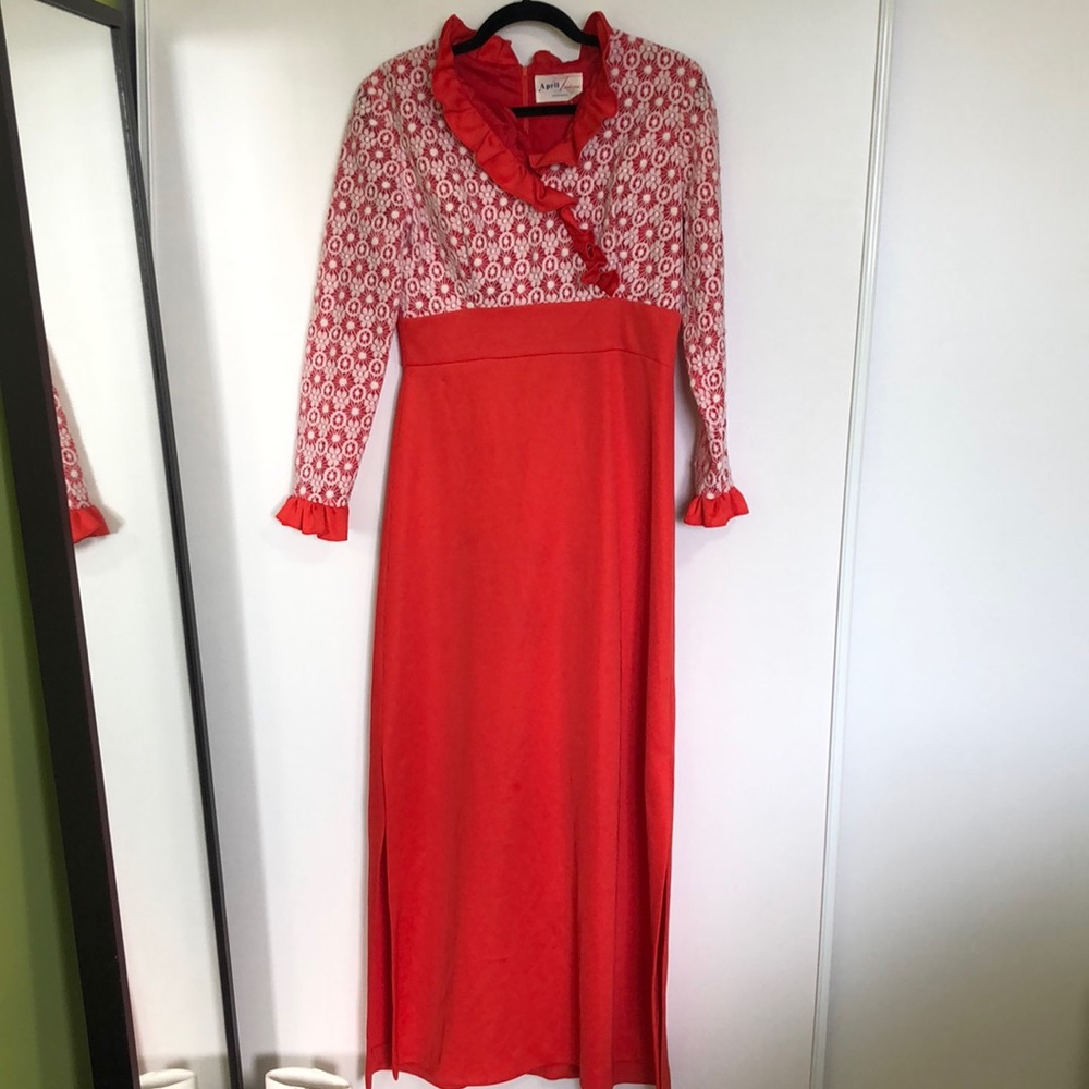 Vintage union made holiday dress